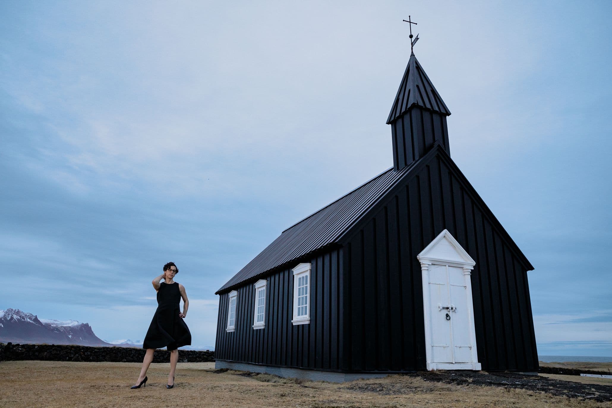 Búðir black church — wide landscape